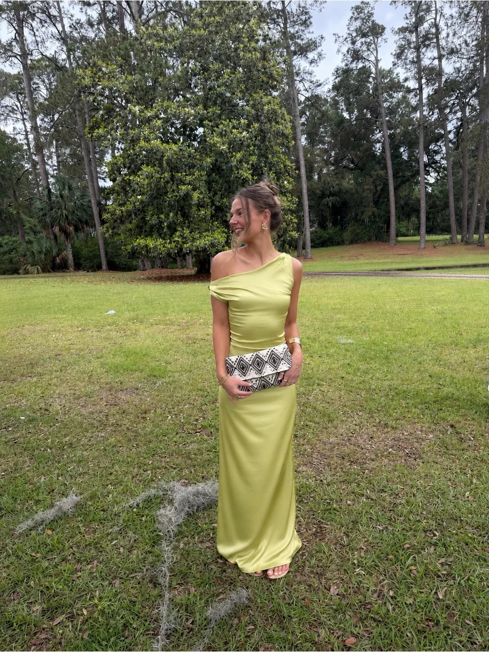 Peppermayo Lime Green One-Shoulder Maxi Dress - Picture 1 of 3